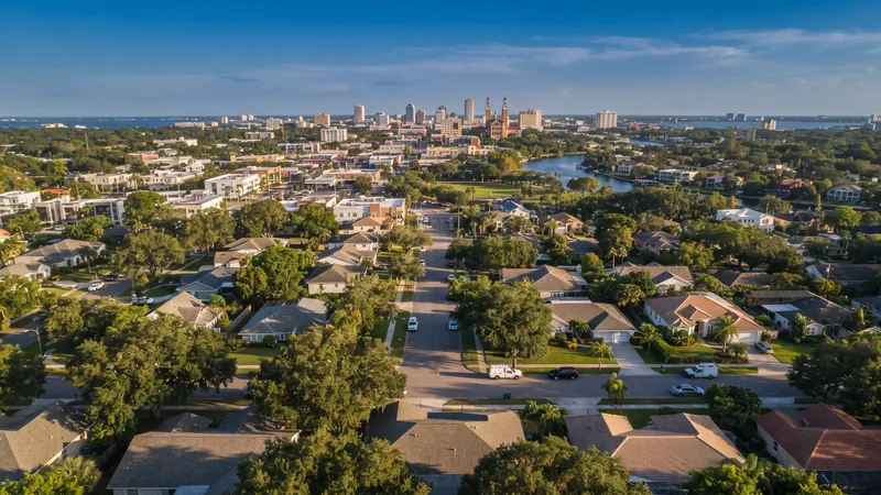 Aerial view of Tampa, FL
